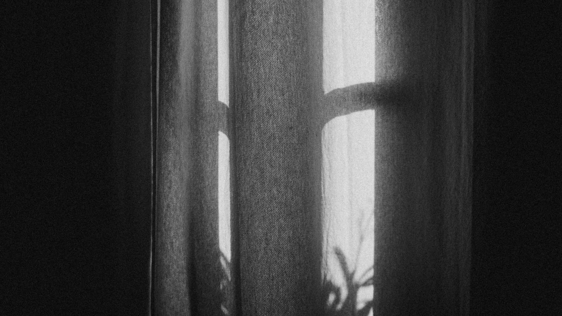 Black curtains